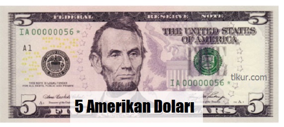 5 Dolar kaç Türk Lirası eder?