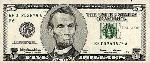5 dolar banknotu