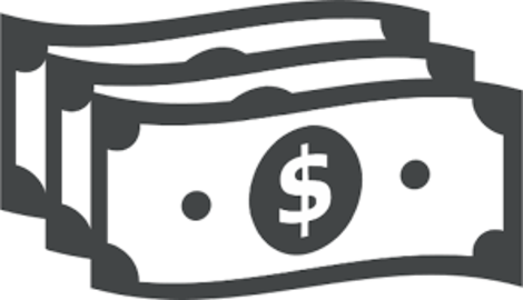 dollar clipart black and white png transparent